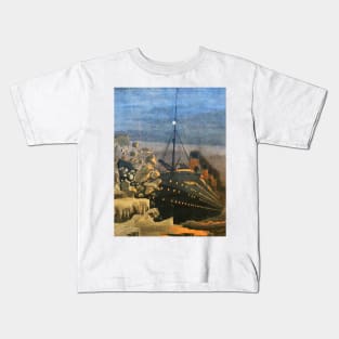 Titanic and the iceberg Kids T-Shirt